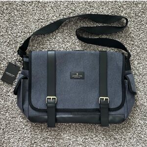 London Fog Denim Canvas Messenger Bag